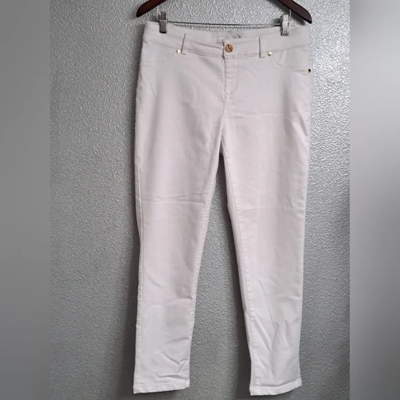 Calvin Klein Women's White Pull On Jean Leggings Size 10 - Picture 1 of 4